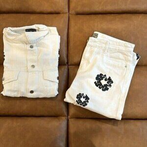 Denim Tears x Levi White Denim Jacket & Jeans Set Size 32 The Cotton Wreath Mens